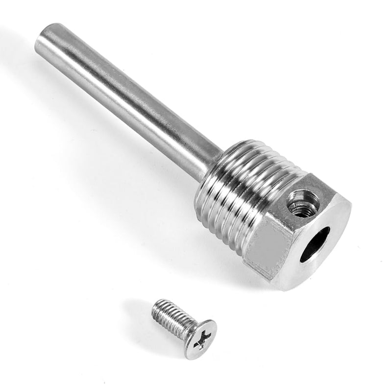 [Australia - AusPower] - 2 pieces 300 mm immersion sleeve, stainless steel immersion sleeves with locking screw, G 1/2 inch thread for temperature sensor, protective tube for temperature sensor, immersion protection tubes for 300mm 