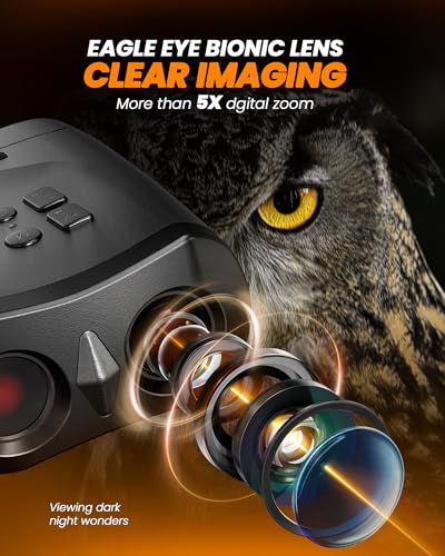 Night Vision Goggles, True 4K Night Vision Binoculars, Equipped with 50mm Objective Lens, 850nm IR, 3'' HD Screen 4000mAh Rechargeable Battery, Suit for Wildlife Watching and Camping