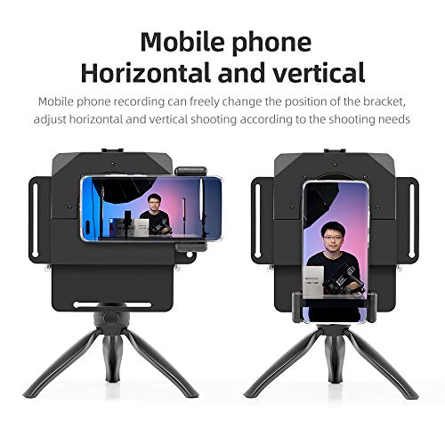 AMBITFUL 7.5'' Mini Teleprompter W/Desktop Tripod for Smartphone & DSLR Teleprompter + Tripod