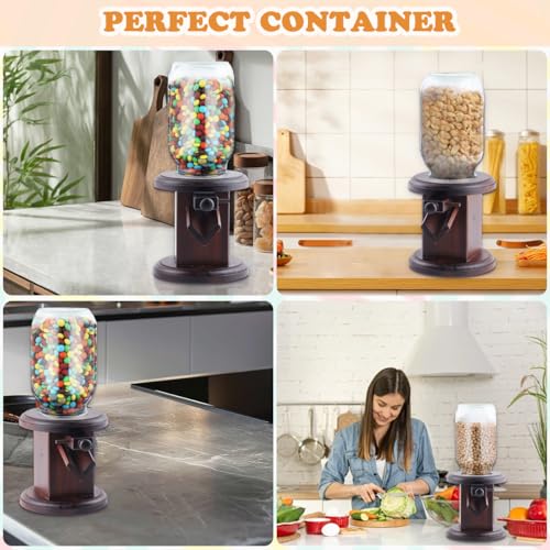 Wooden Candy Dispenser, M&M Dispenser, Cereal Dispenser Countertop | Candy Containers & Storage, Versatile Snack Storage Machine, Suitable for Candy Bean, Cereal, M&M's, Peanuts