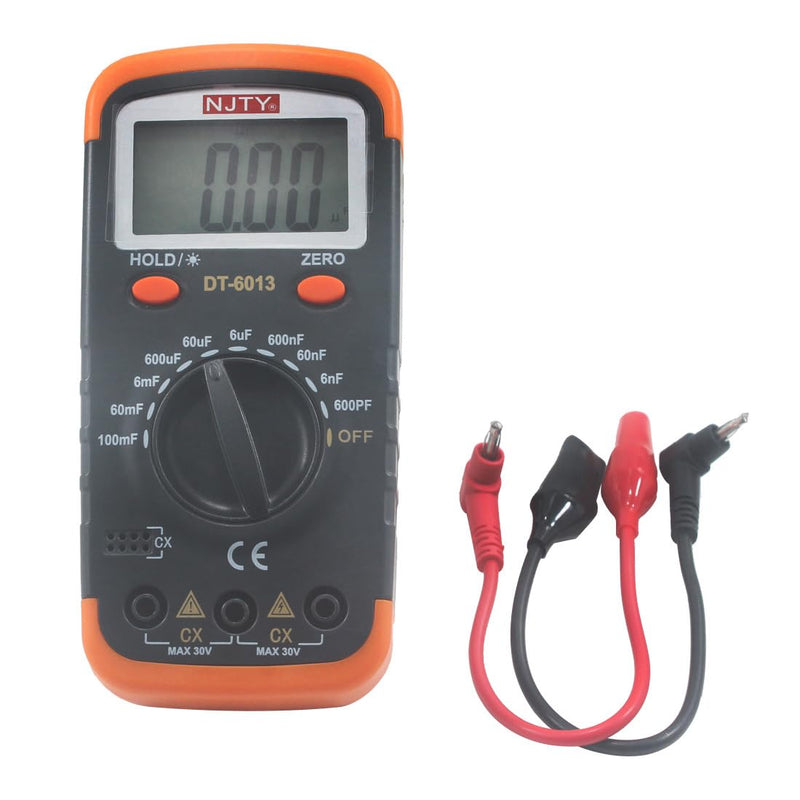 [Australia - AusPower] - DT6013 Digital Capacitor Meter, 6000 Counts Capacitance Tester Large LCD Screen Display Capacitance Meter 0.1pF - 6000uF 