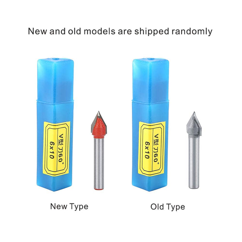 [Australia - AusPower] - Milling Cutter Tungsten Steel CNC Engraving Sharp V-Groove Bit End Mill 60 Degree CNC Milling Cutter 6 mm Shank 10 mm Cutter Diameter Three-Dimensional Sign Manufacturing Engraving Bit Woodworking 