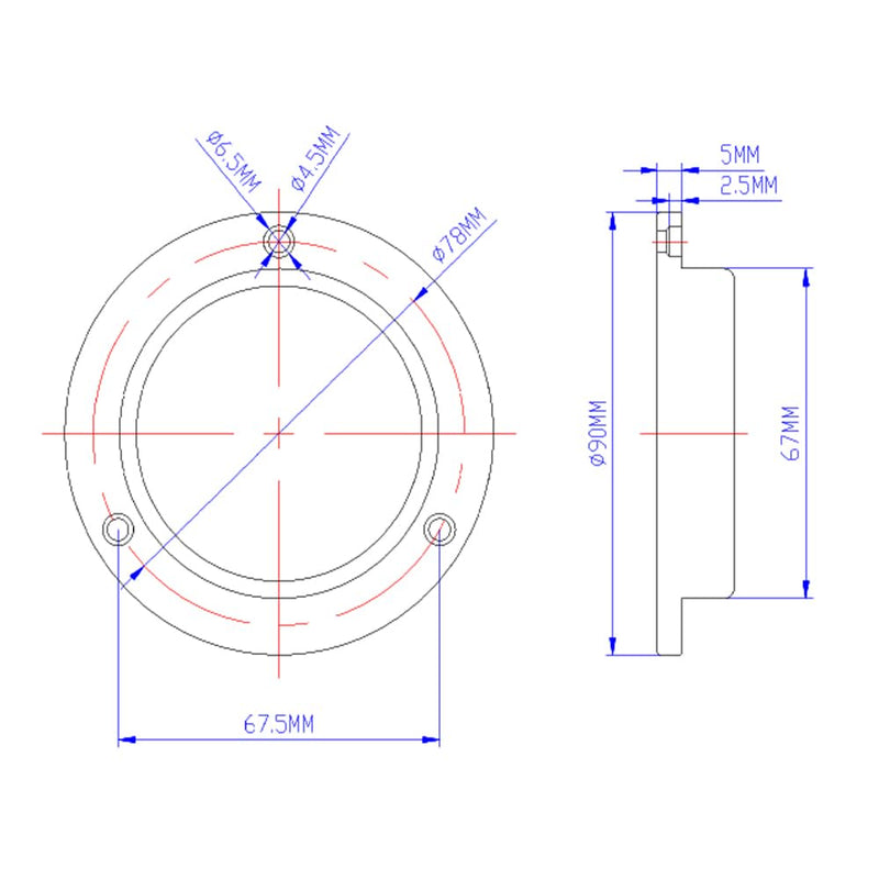 [Australia - AusPower] - Universal level horizontal bubble water level bubble high precision small straight through 90 * 17mm mounting hole (6 'Silver Brown) 6 'Silver Brown 