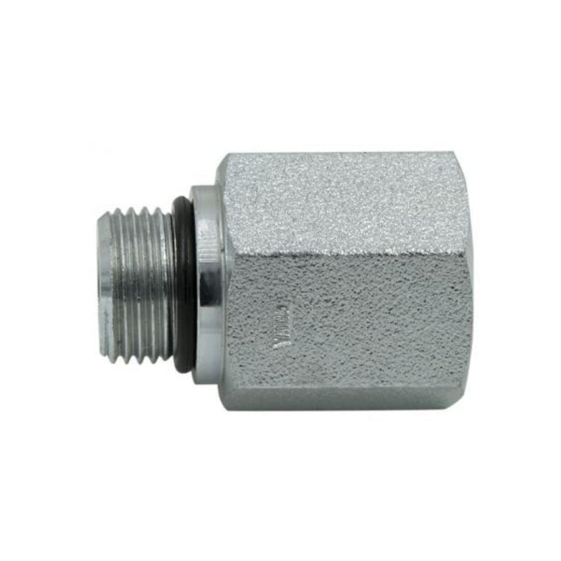 [Australia - AusPower] - #6 SAE/ORB Male x 3/8" NPTF Female Straight Joiner/Connector Hydraulic Adapter Fitting (5-PACK) | 6405-06-06 5 #6 SAE/ORB Male x 3/8" NPTF Female 