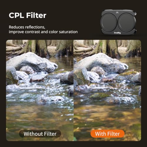 SMALLRIG ND 16 ND64 ND256 & CPL & Black Mist Filter for DJI Osmo Pocket 4P ND16+64+256 & CPL & 1/4 Black Mist
