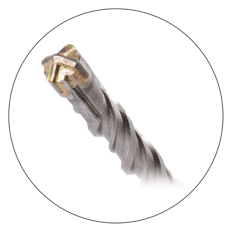 [Australia - AusPower] - SDS Plus Drill Bit 16 mm Diameter, Length 16 x 260 mm (Ideal for Drilling in Concrete/Natural Stone/Masonry, 4 Carbide Tips, Suitable for Reinforcing Iron) 