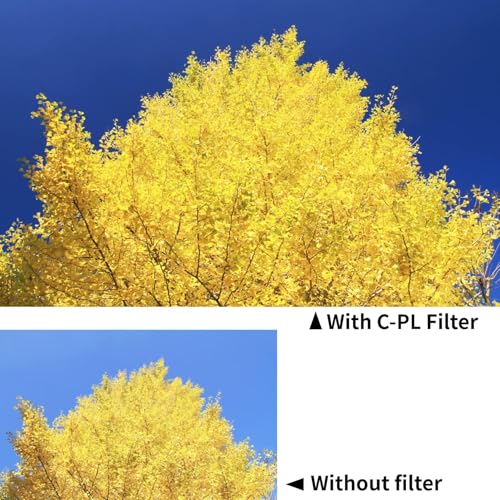 Kenko Camera Lens Effect Filter Smart C-PL 82mm, for Landscape, Adjust Contrast and Saturation, Removes Diffuse Reflection of Light, Low-Profile, 382950