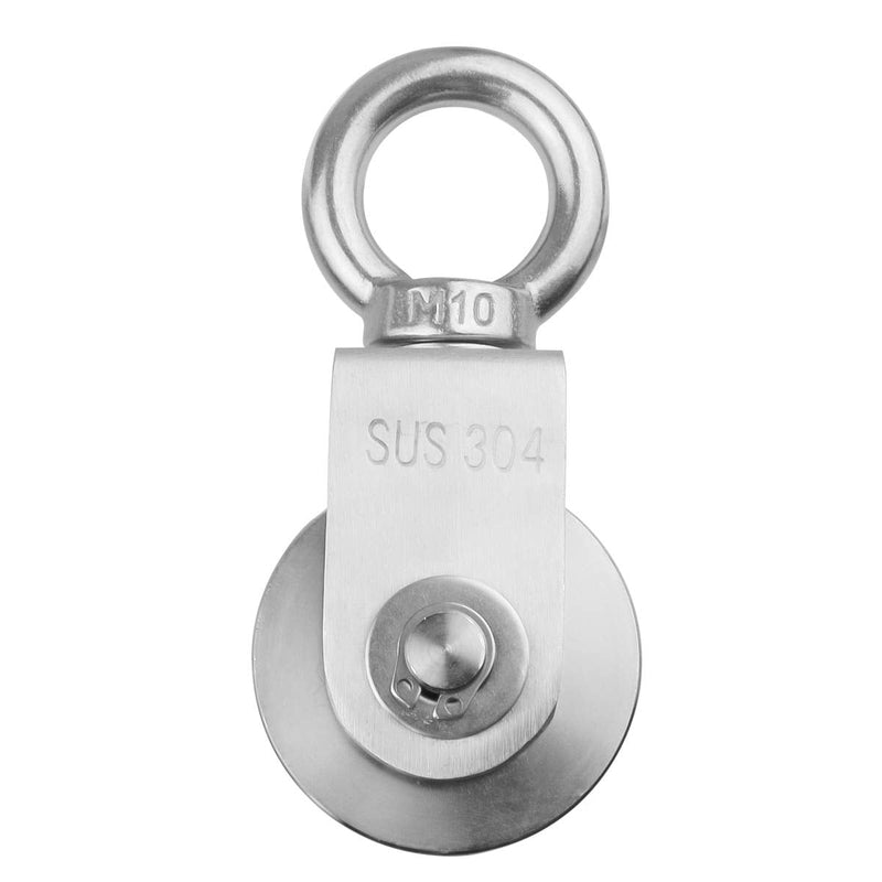 [Australia - AusPower] - U Cable Pulley Wheel, Swivel Single Pulley Block, Stainless Steel, Bearing Inside, Heavy Duty Good for Pulley System Gym Equipment, Loading 1100lb U Type Slot Pulleys 