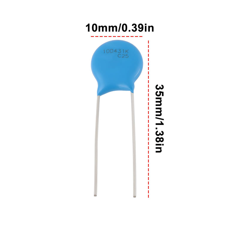 [Australia - AusPower] - The Lord of the Tools 10pcs S10K275 B72210S0271K101 2 Pin Direct Entry Metal Varistor 275V AC 350V DC Electrical Industrial Equipment 