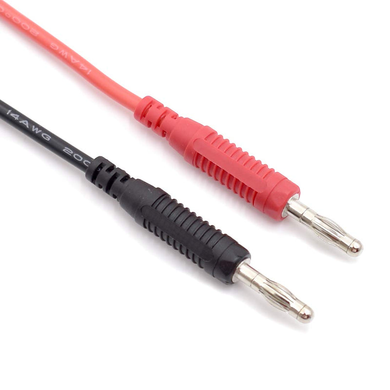 [Australia - AusPower] - 14AWG Heavy Duty Test Leads 4mm Banana Plugs to Alligator Clips Flexible Cable Wire Set for Multimeter Electrical Testing 5 Colors 3 Feet 3Ft 