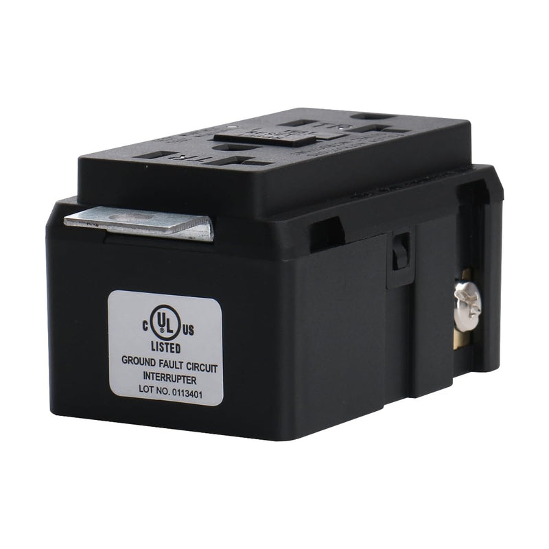 Baomain Generator GFCI Outlet 20Amp, Industrial Grade Self-Test Ground Fault Circuit Interrupter, Tamper-Resistant Receptacle,Heavy-Duty Receptacle, UL&CUL Certified, Matte Black (2-Pack) 2 Industrial Grade 20 Amp (No panel)