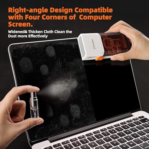 All-in-1 Keyboard Cleaner Laptop Cleaning Kit,Computer Screen-Safe Tools Coffee Brown