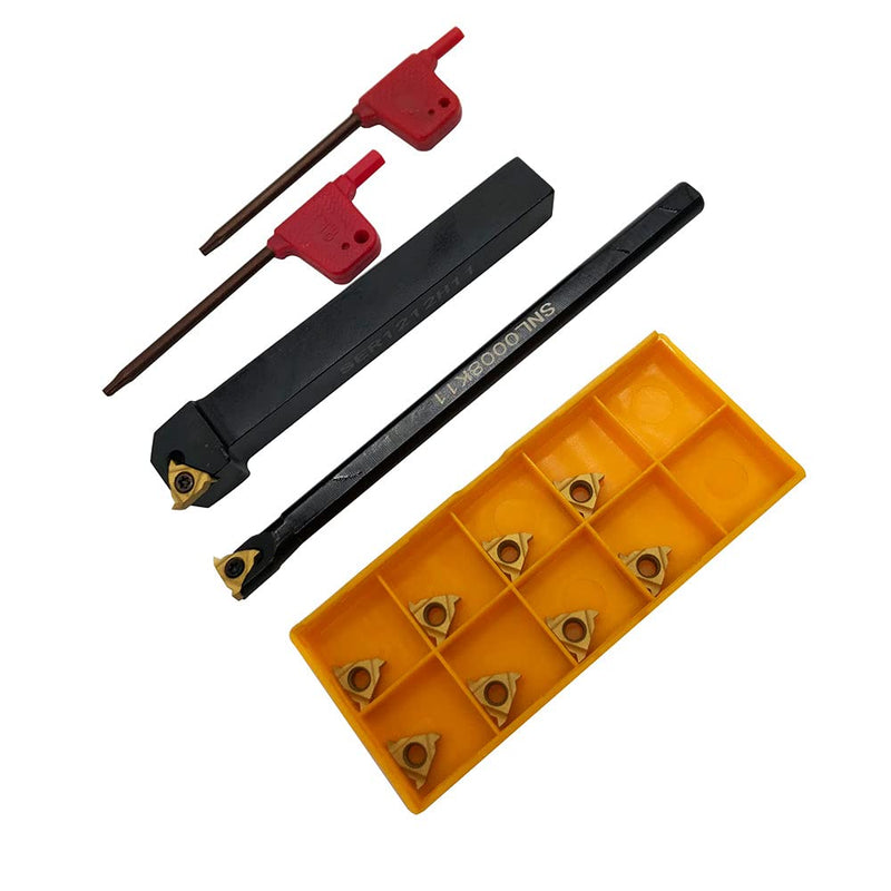 [Australia - AusPower] - 1/2" Lathe Threading Tool External/Internal Threading Holder SER 1212H11+ SNL 0008K11 Threading Holder with 11ER AG60 11IR AG60 Threading Inserts (SER1212H11+SNL0008K11+11ER AG60) SER1212H11+SNL0008K11+11ER AG60 