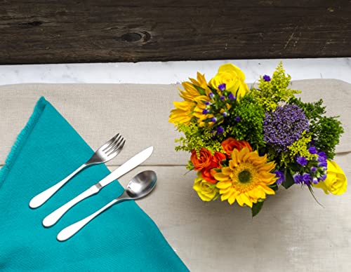 Set of four Knork Original Matte teaspoons in 18/10 stainless steel with silver finish, featuring a sleek, modern design.