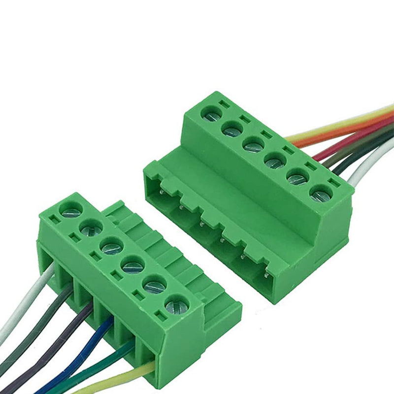 [Australia - AusPower] - 5Pcs 6-Pin 300V 10A 5.08mm Pitch PCB Mount Screw Terminal Block Connector for 28-12AWG Cable 5.08mm-6-Pin 