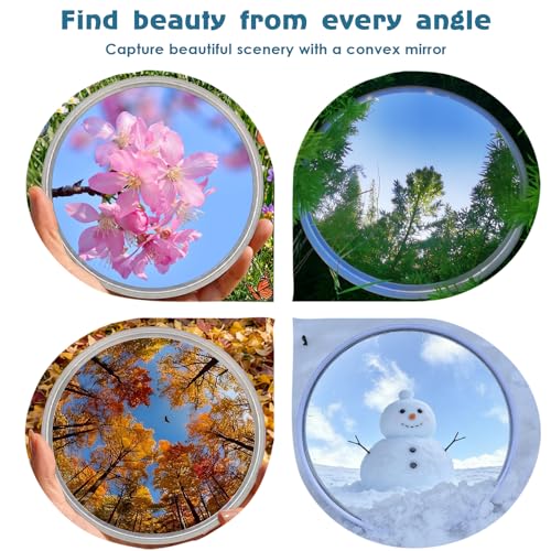Handheld Selfie Convex Mirror - No Need Selfie Stick, Travel Must Have Photography Viewfinder, Gift for Photographer, Portable & Shatter-Resistant, Suitable for Solo/Multi-Person Selfie(3.74in)