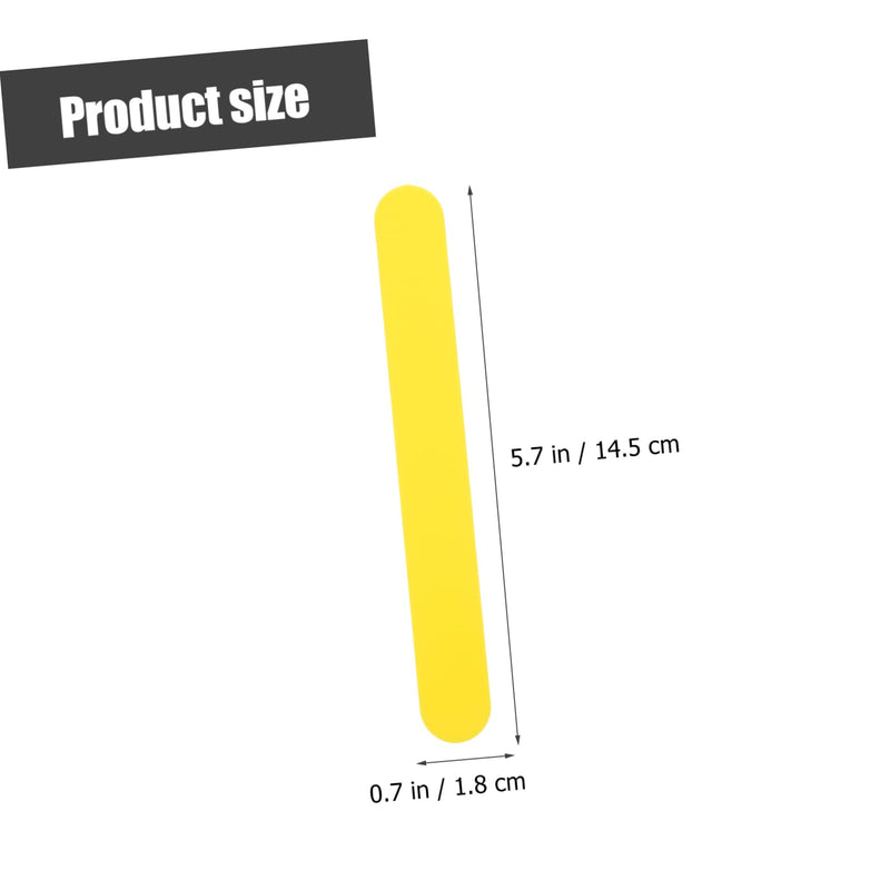 [Australia - AusPower] - 25pcs Spatula Stir Sticks for Resin Throat Inspection Plastic Clinic Plastic Scraper Stirring Pp Lower Device 14.5X1.8CM Yellow 