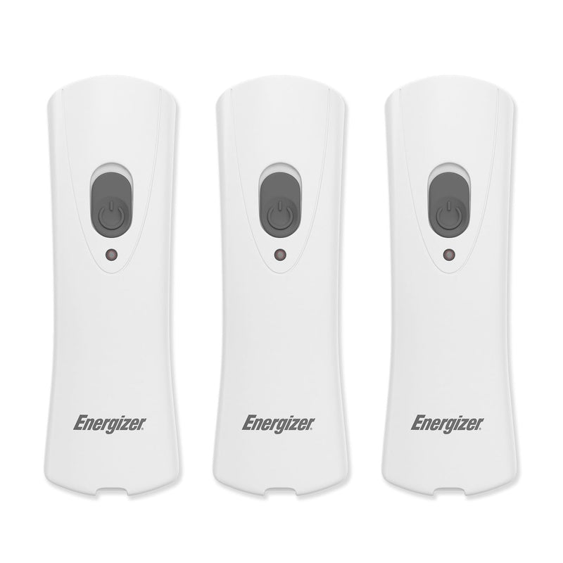 Energizer Auto-On LED Flashlights Rechargeable (3-Pack) for Home Power Failure, Plug in LED Flashlight for Power Outage, Night Light, Hurricane Preparedness 3 Pack White