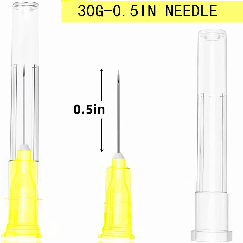 [Australia - AusPower] - 100 Pack 30Ga 1/2 Inch Stainless Steel Dispensing Lab Tools Accessories for Scientific Labs, Measuring and Refilling, Individually Wrapped 30g 1/2inch/12mm 