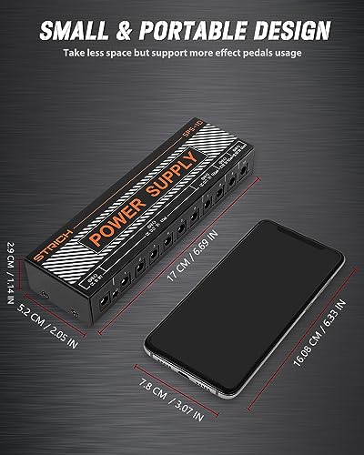 SPS-10 Guitar Power Supply 10 Independent DC Output for 9V/12V/18V (100mA/500mA) Effect Pedal