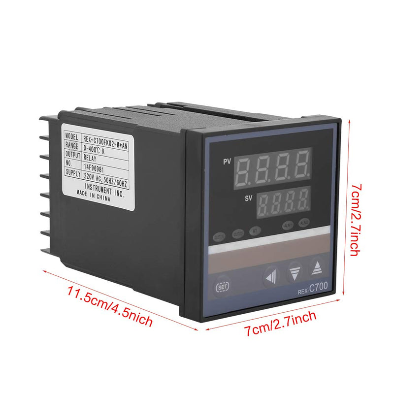 [Australia - AusPower] - REX C700 Digital PID Temperature Controller, 0 to 400℃ Thermostat Switch, Adjustable Temperature Switch for Electric Power Injection Molding 
