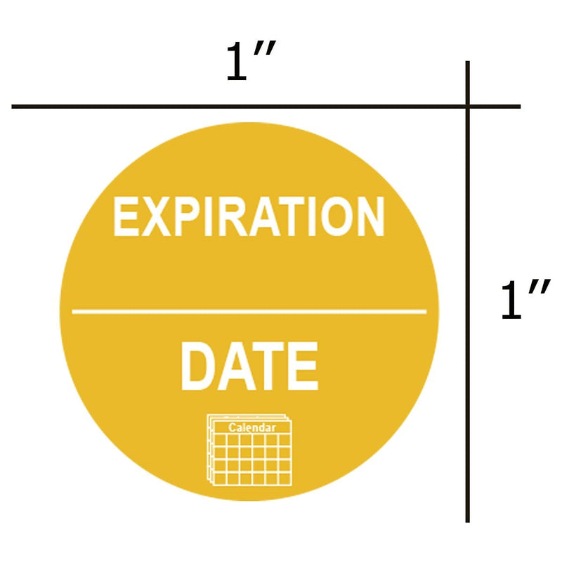 [Australia - AusPower] - Expiration Dates Stickers Shelf Life Stickers 1 Inch Medication Instruction Healthcare Paper Label 500 Pcs Exp Date Management Sticker for Inventory Pills Organized Track Dot Sticker Drugs Labels Round 