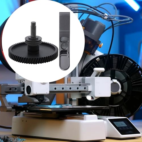 Hardened Steel Extruder Gear Kit, DLC Coating Dual Gear Design, Replacement for Bambu Lab A1, A1 Mini 3D Printer, Aluminum Handle and POM Gear Assembly