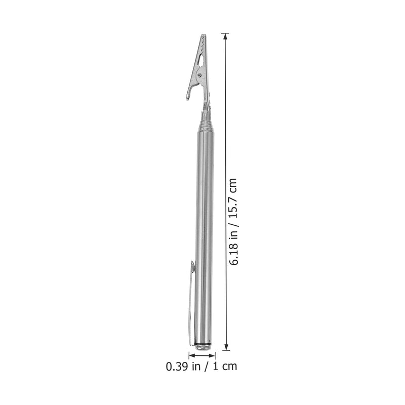 [Australia - AusPower] - Uonlytech 12 Pcs Telescoping Alligator Clips Adjustable Stainless Steel Retractable Clamps with Pen Clip for Electrical Testing and Home Repair 15.7X1CMx3pcs Silverx3pcs 