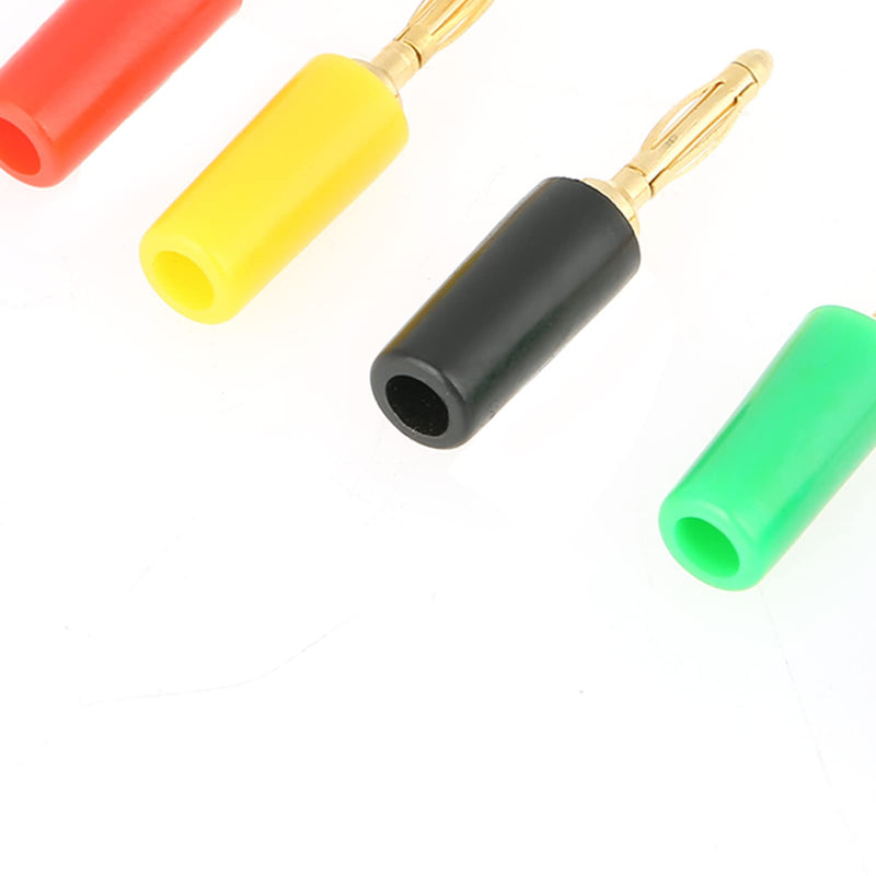 [Australia - AusPower] - Oumefar 20Pcs Speaker Banana Plugs Connector Mixed Colors Banana Plug Brass Jack Test Probes Connector Electrical Testing for Medical Equipment Speaker Amplifier 