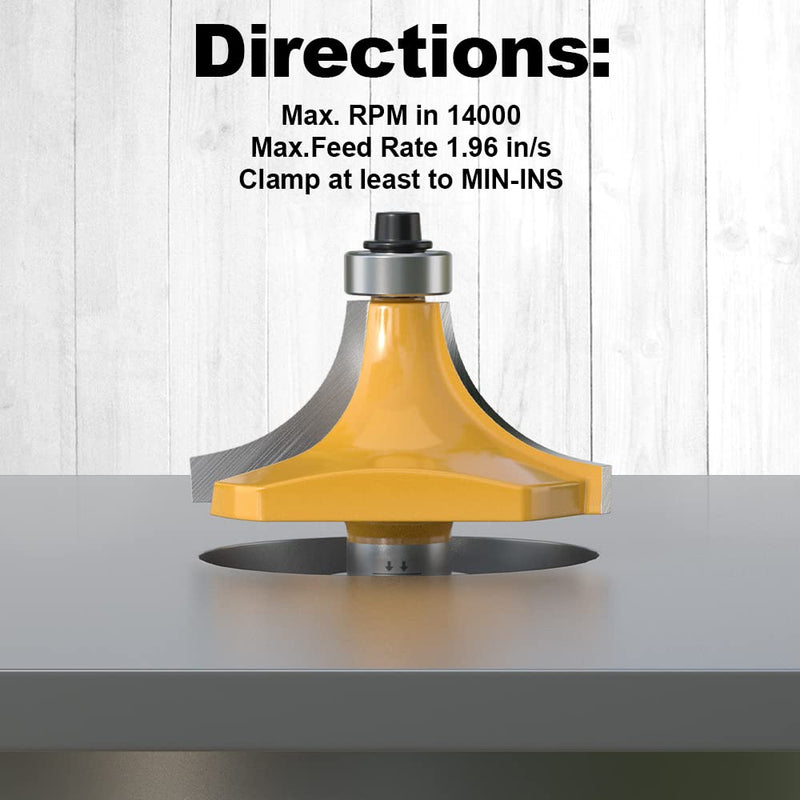 [Australia - AusPower] - FivePears 3/4" Radius Roundover Router Bit 1/2 Inch Shank, Round Over Router Bit for Edging Forming Rounding 3/4" Radius - 1/2" Shank 