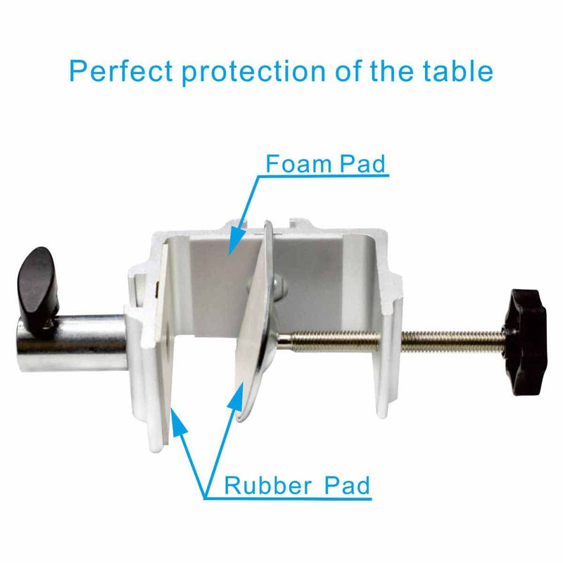 [Australia - AusPower] - Replacement Clamp for 1/2” Base Magnifying Lamp，Desk Lamp，Magnify Lamp，Swing Arm Lamp，Phone Mount，Ipad Mount，Tablet Holder，Mic Holder (Silver) Silver 