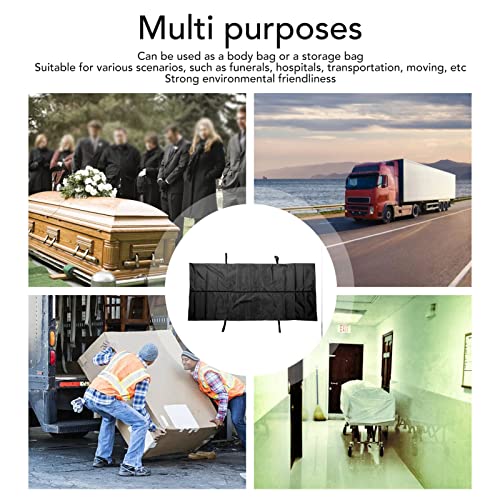 Leak Proof Body Bag, 210D Waterproof Body Bag, Body Transfer Bag, Emergency Carrier with 4 Side Handles, Funeral Supplies for Funeral, Hospital