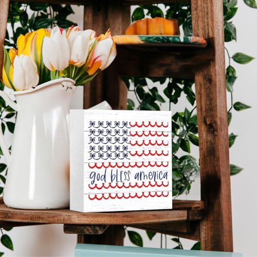 4th of July Decorations Memorial Day Red White And Blue Decor for Home God