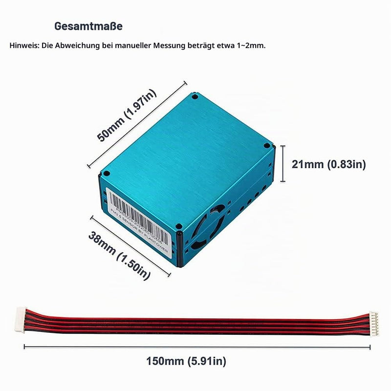 PMS5003 PM2.5 PM10 Quality Detection Sensor Digital Particle Concentration Sensor Dust Sensor Monitoring Module New Metal