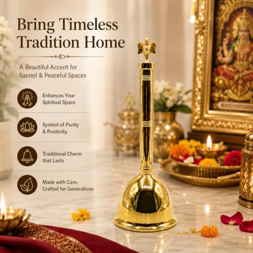 Brass Angel Bell Big for Temple, Home & Pooja Decor