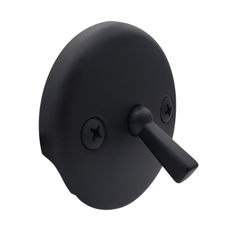 Westbrass R92-62 3-1/8" Trip Lever Tub Trim Set with 2-Hole Overflow Faceplate, Matte Black 1 Pack