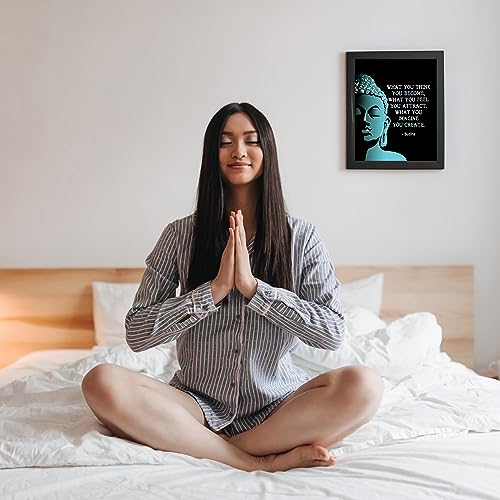 "What You Think, Feel & Imagine" Buddha Quotes Print - 8x10" Spiritual Wall Art Ideal For Home Decor, Studio Decor & Office Decor. Perfect Gift For All. Unframed