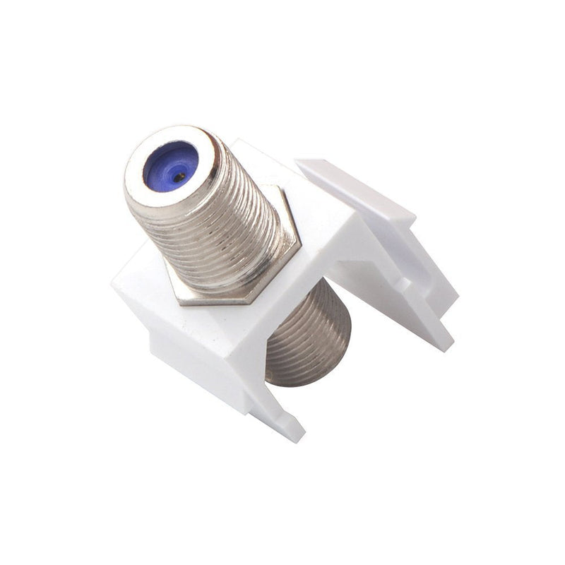 [Australia - AusPower] - VCE Coax Keystone Jack Insert 10-Pack, 3GHz Coaxial Cable Connector, F-Type RG6 Cable Extender Female to Female for Wall Plate and Patch Panel, Nickel-Plated 