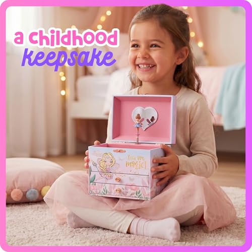 Giggle & Honey® Musical Fairy Jewelry Box for Girls Fairy Princess