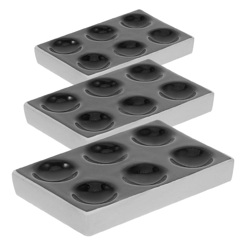 [Australia - AusPower] - OUNONA Porcelain Ceramic Reaction Plate Set 3Pcs Spot Plates for Laboratory Use High Temperature Resistant Corrosion Proof Accurate Testing 