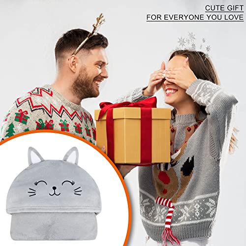 Moyel Cat Wearable Blanket Hoodie Cute Gifts for Women Grey Cat