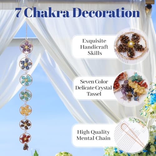 Sunflower Crystal Hanging Decor Chakra Crystal Wall Hanging Decoration 7 chakra flower