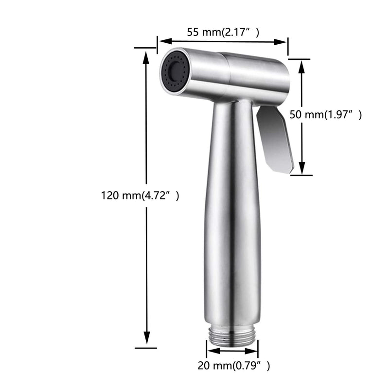 LikeHome 2 Pieces Bidet Toilet Sprayer Head Stainless Steel Handheld Bidet Sprayer Cloth Bathroom Diaper Spray for Kitchen and Toilet Cleaning Brushed Nickel