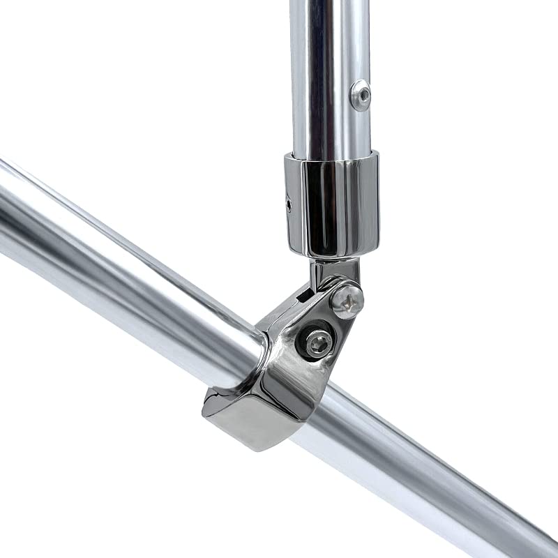 Mxeol Bimini Top Fittings,Bimini Top Rail Mounts Jaw Slide,Eye End Caps External Stainless Steel Pair 1" Jaw Slide