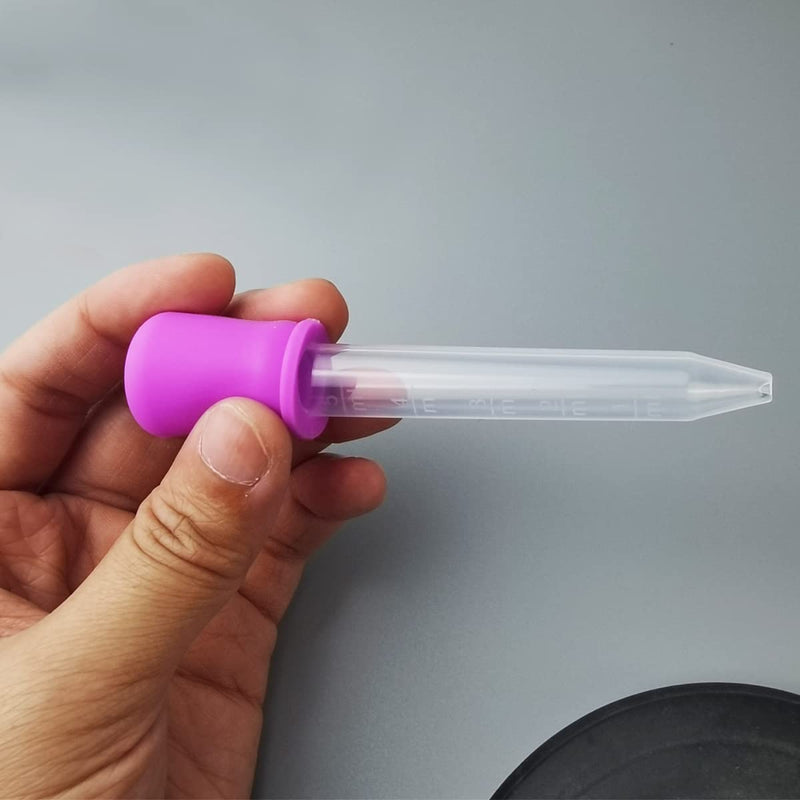 [Australia - AusPower] - TIHOOD 20PCS Liquid Droppers with a Clean Brush, Silicone and Plastic Pipettes Transfer Eyedropper with Bulb Tip for Candy Oil Kitchen Gummy Bear Making 