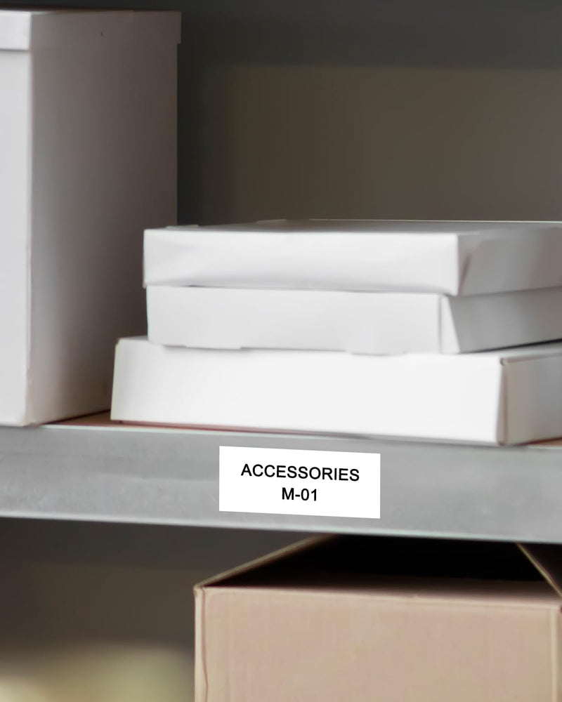 3/4'' Vinyl Label Compatible for M21-750-595-WT Label Cartridge, 0.75" W X 21' L Black on White Tape for Indoor and Outdoor, Lab Equipment Labeling, 3 Pack, NOT Compatible for M210 and M211 3Pack-0.75''(3/4'')