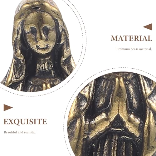 ARTIBETTER Miniature Mary Statue 2.16In Catholic Virgin Mary Figurine Small Religious Sculpture Church Desktop Decoration for Home and Office
