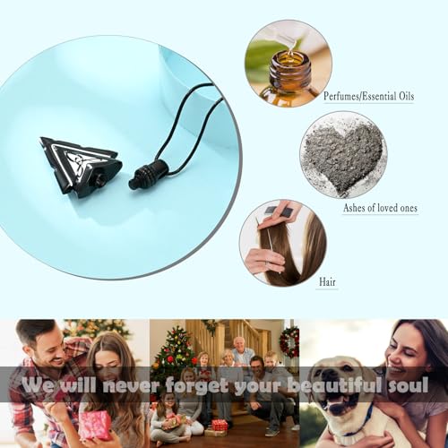 Arrow Head Urn Necklace for Ashes Cremation Jewelry Stainless Steel Arrowhead Pendant Memorial Necklaces Ash Holder Keepsake Jewelry for Loved Ones with Fill Tool Black