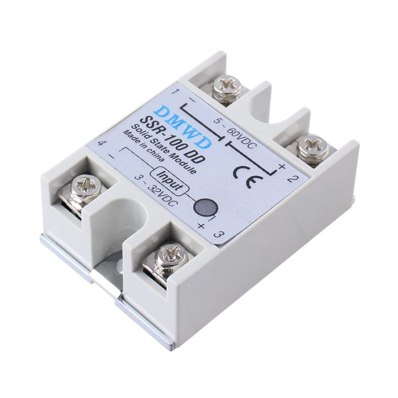 [Australia - AusPower] - SSR-100DD Solid State Relay DC to DC (Input 3-32V DC Output 5-60V DC) with Heat Sink, 100A 