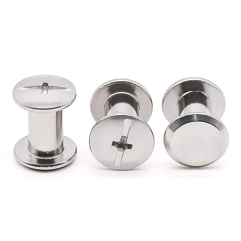 [Australia - AusPower] - Glvaner 30 Sets M4 x 14mm Binding Screws, 304 Stainless Steel 18-8, Cross Head Chicago Screw Bingding Post Screw Kits for DIY Leather, Photo Albums, Bookbinding, Scrapbook, Belt 
